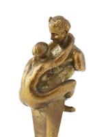 Pajzán, erotikus, ördögös, bronz pecsétnyomó, nincs vésve, m: 8 cm