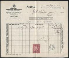 1931 ,,Ocean" Magyar Konzervgyár és Kereskedelmi R.T. fejléces számla