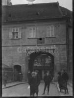 1911 Pozsony 13 db városképes üvegnpozitív, feliratozott tasakban jó állapotban 12x9 cm / Pressburg ...