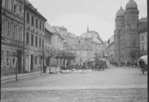 1911 Pozsony 13 db városképes üvegnpozitív, feliratozott tasakban jó állapotban 12x9 cm / Pressburg ...