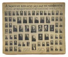 1923 Magyar Királyi Államrendőrség első országos rendőrtisztviselői tiszti tanfolyam. kartonon, 28x23 cm