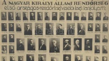 1923 Magyar Királyi Államrendőrség első országos rendőrtisztviselői tiszti tanfolyam. kartonon, 28x2...