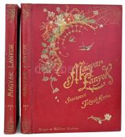 1905 Magyar Lányok. Képes hetilap fiatal leányok számára. Szerk.: Tutsek Anna. 1905. I-II. köt. (Teljes évfolyam). Bp., Singer és Wolfner (Hungária-ny.), 2 sztl. lev.+424 p.; 2 sztl. lev.+420 p. Gazdag fekete-fehér képanyaggal illusztrálva. Kiadói aranyozott, festett egészvászon-kötésben, helyenként kissé foltos, sérült lapokkal.