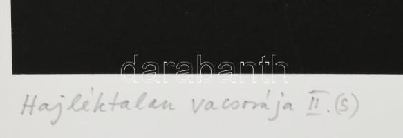 Fehér László (1953-): Hajléktalan vacsorája, 2014. Szitanyomat, papír, jelzett, művészpéldány E.A. I...