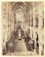 cca 1880-1900 Párizs, nagyméretű, keménytáblás album 47 db fotóval, könyvalakú egészvászon-kötésben,...