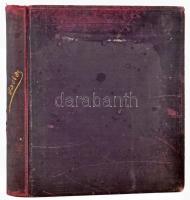 cca 1880-1900 Párizs, nagyméretű, keménytáblás album 47 db fotóval, könyvalakú egészvászon-kötésben,...