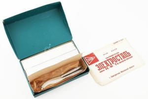 Elekrtosztal retro szovjet 24 darabos, hat személyes evőeszköz készlet eredeti dobozában