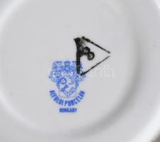 Alföldi porcelán cseresznye mintás kávés készlet. Hat személyes. Kézzel festett, jelzett, minimális ...