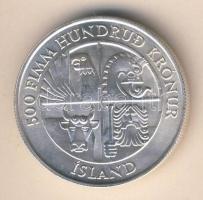 Izland 1974. 500K Ag "1100 éves az első település" T:BU