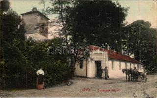 Lippa, Lipova; Savanyúkút fürdő. Özv. Krivány Györgyné kiadása / Sauerbrunn-Bad / spa, bath (fl)