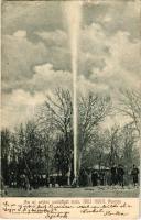 1904 Buziás, Az új artézi szökőkút mük. 1903. 16/XII. Nosek Gusztáv kiadása / mineral water well (EB)