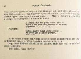 Sokoray Szűts Vilmos:. Nyugat ösvényein. Két kötet. Angliai vázlatok és amerikai tanulmányok. Bp. 19...
