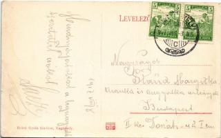 1917 Vágújhely, Neustadt an der Waag, Nové Mesto nad Váhom; István utca, Skrinár Gusztáv üzlete. Brü...