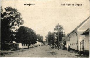 Abaújszina, Szina, Sena; utca és templom. Guttmann Samu kiadása / street and church