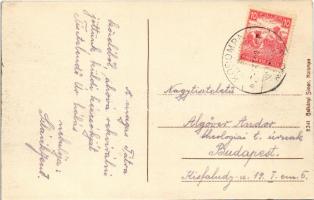 1917 Korompa, Krompach, Krompachy; Fő tér, templomok. Balkányi Simon kiadása / main square, churches