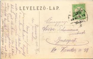 1908 Pozsony, Pressburg, Bratislava; Vaskutacska, fürdő szálló. Kaufmann's Bediene dich allein ...