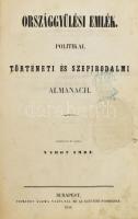 Országgyülési emlék. Politikai, történeti és szépirodalmi almanach. Szerk. és kiad. Vahot Imre. Budapest, 1848. Kozma Vazul -Egyetemi ny. 134p Kőnyomat nélkül, utolsó két lap restaurált. Modern, igényes félvászon kötésben