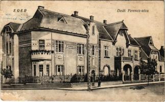 1933 Eger, Deák Ferencz utca. Magyar kir. dohány nagy- és különlegességi áruda kiadása (felületi sérülés / surface damage)