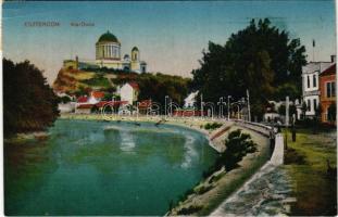 Esztergom, Kis-Duna part, Bazilika. Vasúti Levelezőlapárúsítás 10. (EB)