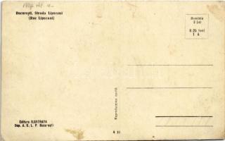 Bucharest, Bukarest, Bucuresti, Bucuresci; Strada Lipscani, A. Fantini, Manusa de Aur, La doi gemeni...