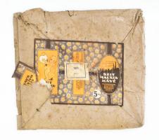 SZIT malátakávé felragasztott árucímkéje eredeti kartonpapír csomagoláson, 5kg #, 10x15cm