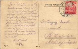 1918 Smederevo, Semendria, Szendrő; Bahnhof und Zitadelle / railway station and citadel, train / vas...