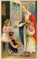 Üdvözlet a Mikulástól / Greetings from Saint Nicholas. litho