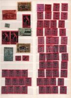 ~1920-1944 Vegyes parafilatéliai összeállítás, kb. 67 db bélyeg A/4 berakólapon