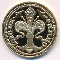 DN "A legértékesebb magyar érmék - Károly Róbert aranyforintjának replikája" aranyozott Cu...