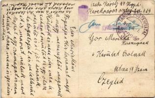 1918 Első világháborús osztrák-magyar katonák egy lezuhant olasz repülőgép roncsaival, katonai fényk...