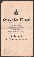 1932 Zwack J. és Társai hordó rum 50 % és hordó rum 70% fuvarlevél, hajtott állapotban