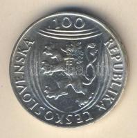 Csehszlovákia 1951. 100K Ag "Kommunista párt" T:2
