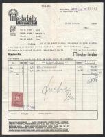1933 Meister Izidor Szappangyár fejléces számla