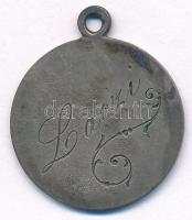 Szerbia 1875. 1D Ag "IV. Obrenovics Milán" füllel, medállá alakítva, portréoldal lecsiszol...