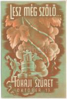 Tokaj, Lesz még szőlő... Tokaji szüret október 13. + "Tokaji szüret 1946 október 13." So. Stpl.