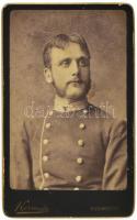 cca 1860 Tiszt kabinetfotó Kozmata Ferenc műterméből 6x9 cm