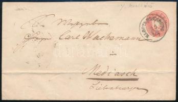 ~1863 5kr díjjegyes levél / PS-cover "KLOSTERNEUBURG" - Mediasch