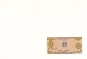 Vietnam 1976. 1D felbélyegzett borítékban, bélyegzéssel T:UNC Vietnam 1976. 1 Dong in envelope with ...