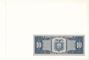 Ecuador 1986. 10S felbélyegzett borítékban, bélyegzéssel T:UNC Ecuador 1986. 10 Sucres in envelope w...