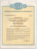 Barcs 1987. &quot;K&amp;H Bank - A Barcsi Szociális Gondozási Központ I. ütemének Megvalósításáért&quot; kötvénye 10.000Ft-ról (4x), közte sorszámkövetők T:AU