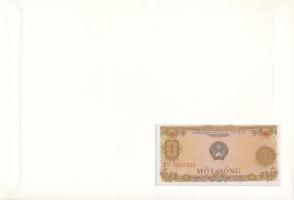 Vietnam 1976. 1D felbélyegzett borítékban, bélyegzéssel T:UNC Vietnam 1976. 1 Dong in envelope with ...