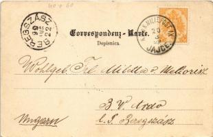 1899 (Vorläufer) Jajce, Wasserfall / waterfall + "K.u.k. Milit. Post Jajce" (EK)