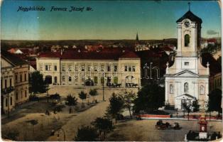1918 Nagykikinda, Kikinda; Ferencz József tér (kopott sarkak / worn corners)