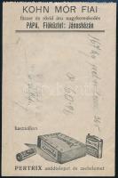 cca 1930 Pápa - Jánosháza, Kohn Mór Fiai számolócédula / jegyzék