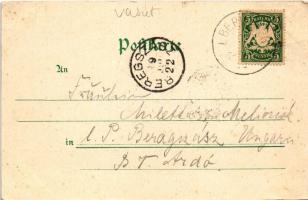 1899 (Vorläufer) Ebernburg (Bad Kreuznach), Restauration im Burghof, Ulrich von Hutten und Franz von...