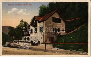 1916 Semriach, Gasthof Sanwirt auf der Höh, Gartler&#039;s Restauration und Verlag / hotel and restaurant (EK)