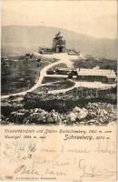 1905 Schneeberg, Elisabethkirchlein und Station Hochschneeberg, Waxrigel. K. Ledermann (EK)