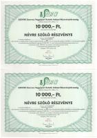 Budapest 1995. "SZEVIKI Szerves Vegyipari Kutató Intézet Részvénytársaság" névre szóló rés...