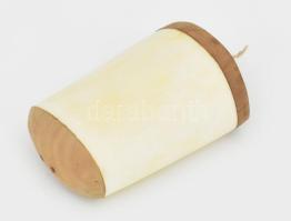 Sószóró, fa és csont elemekből, jó állapotban, m: 8 cm