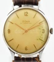 Doxa mechanikus férfi karóra, működik, foltos számlappal, d: 32 mm